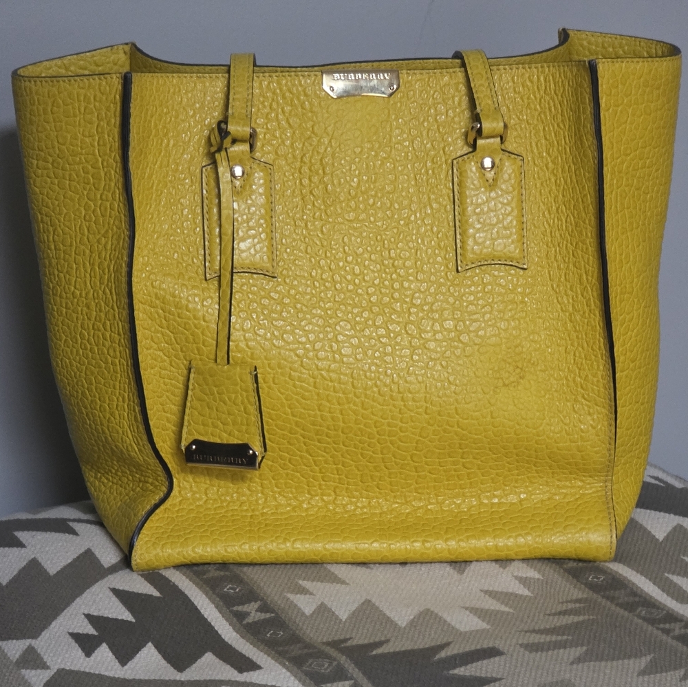 Burberry Mustard Textured Tote